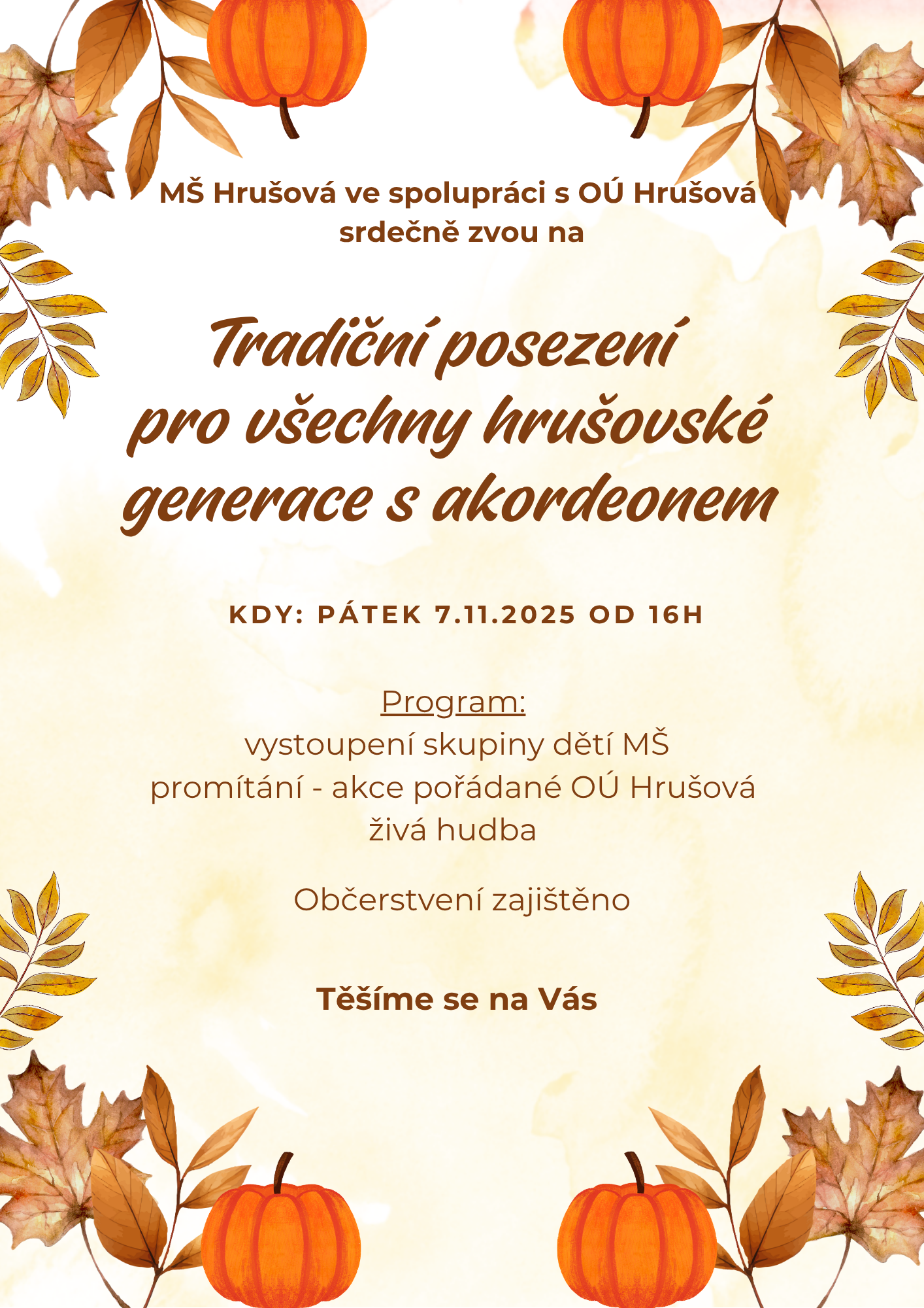 Yellow And Brown Aesthetic Welcome Autumn Poster